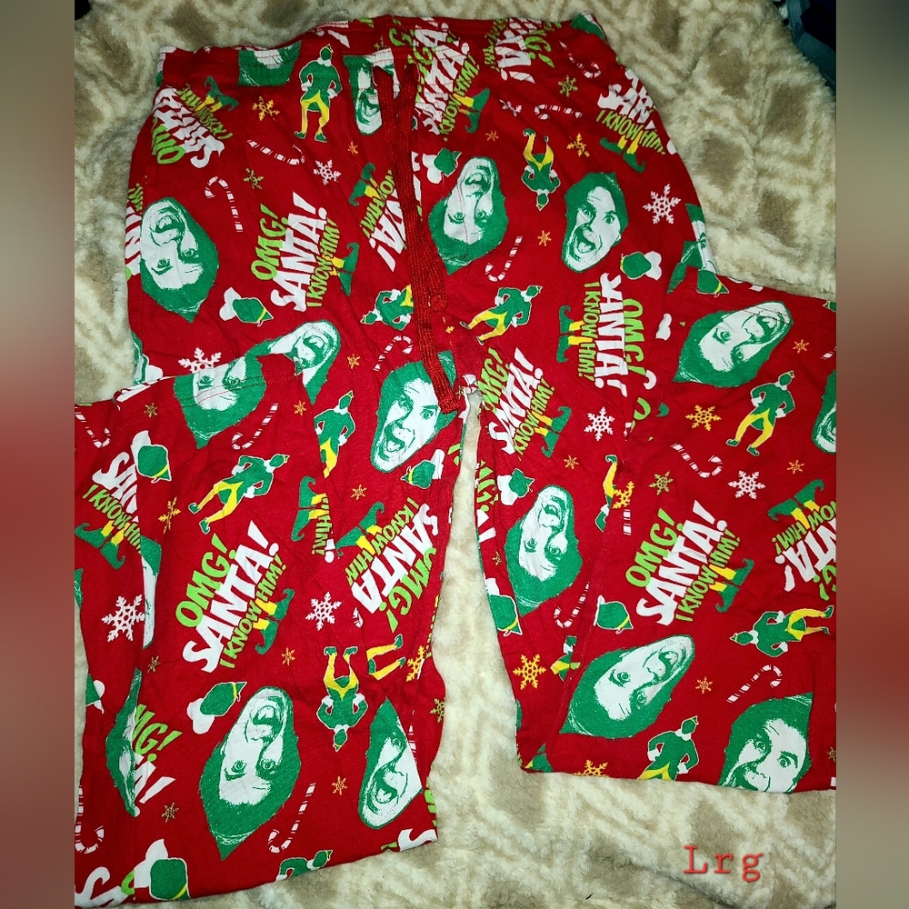 Large Men's Buddy Elf Pj Pants